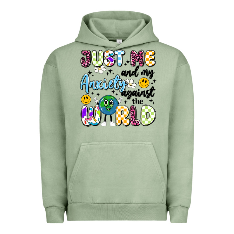 Just Me And My Anxiety Against The World Urban Hoodie by Artiststas | Teevron