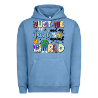 Pigment Pebble Blue just me and my anxiety against the world Urban Hoodie - Artiststas