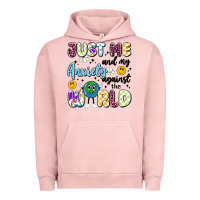Pigment Salmon just me and my anxiety against the world Urban Hoodie - Artiststas