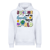 White just me and my anxiety against the world Urban Hoodie - Artiststas