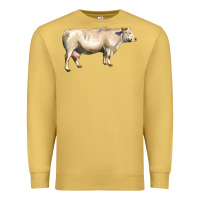 Antique Gold charolais cattle Premium Sweatshirt - LillyAllenDesigns