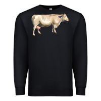 Black charolais cattle Premium Sweatshirt - LillyAllenDesigns