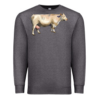 Charcoal Heather charolais cattle Premium Sweatshirt - LillyAllenDesigns