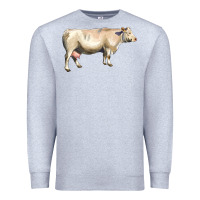 Heather Grey charolais cattle Premium Sweatshirt - LillyAllenDesigns