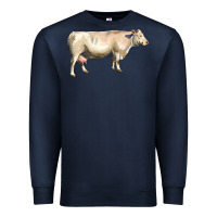 Navy charolais cattle Premium Sweatshirt - LillyAllenDesigns
