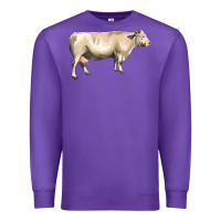 Purple charolais cattle Premium Sweatshirt - LillyAllenDesigns