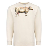 Sandshell charolais cattle Premium Sweatshirt - LillyAllenDesigns