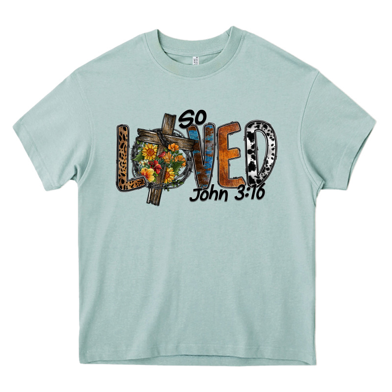 So Loved Jhon 3.16 Heavy Core Tee by SublimationCraftShop | Teevron