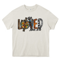 Cream so loved jhon 3.16 Heavy Core Tee - SublimationCraftShop