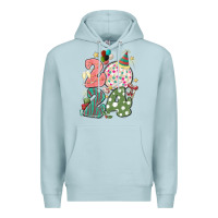 Blue Mist 2024 happy new year Premium Hoodie - MaliasSmallBusiness