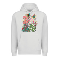 Dove Grey 2024 happy new year Premium Hoodie - MaliasSmallBusiness