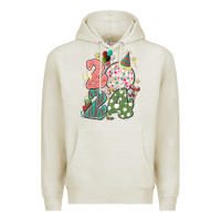 Oatmeal Heather 2024 happy new year Premium Hoodie - MaliasSmallBusiness