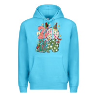 Ocean Blue 2024 happy new year Premium Hoodie - MaliasSmallBusiness