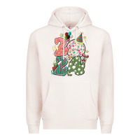 Pale Pink 2024 happy new year Premium Hoodie - MaliasSmallBusiness