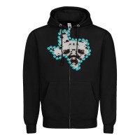 Black Texas Map Cowhide Turquoise Gemstone Zipper Hoodie - Bettercallsaul