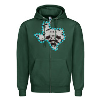 Texas Map Cowhide Turquoise Gemstone Zipper Hoodie | Teevron