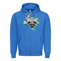 True Royal Texas Map Cowhide Turquoise Gemstone Zipper Hoodie - Bettercallsaul