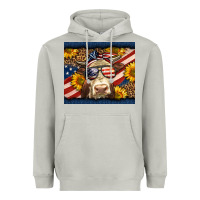 Moon Dust Western 4th Of July Cow Heavyweight Hoodie - LillyAllenDesigns