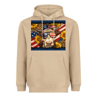 Mushroom Western 4th Of July Cow Heavyweight Hoodie - LillyAllenDesigns