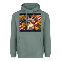 Sage Western 4th Of July Cow Heavyweight Hoodie - LillyAllenDesigns