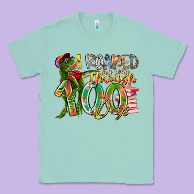 I Roared My Way Through 100 Days Classic Tee Designed By Racoondesign