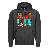 Charcoal Heather miner life Zipper Hoodie - AdoDesignShop