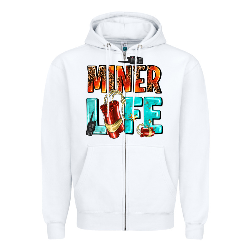 Miner Life Zipper Hoodie by AdoDesignShop | Teevron