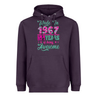 Plum made in 1967, 55 years of being awesome Heavyweight Hoodie - Jasminsmagicworld
