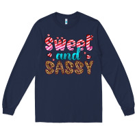 Navy sweet and sassy Long Sleeve Tee - HRA Design Shop