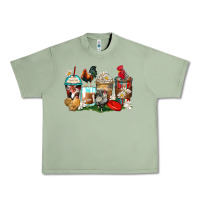 Oil Green rooster coffee cups Urban Heavy Tee - Zillion Design Studio