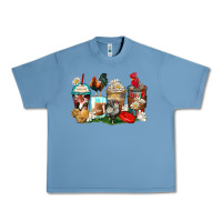 Pebble Blue rooster coffee cups Urban Heavy Tee - Zillion Design Studio