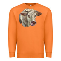 Carrot Charolais Cattle Face Premium Sweatshirt - LillyAllenDesigns