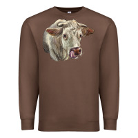 Chestnut Charolais Cattle Face Premium Sweatshirt - LillyAllenDesigns