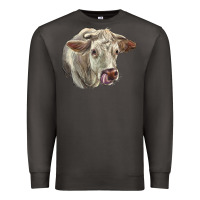 Smoke Charolais Cattle Face Premium Sweatshirt - LillyAllenDesigns