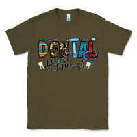 Army Green dental hygienist Classic Tee - CowhideDigitalArt