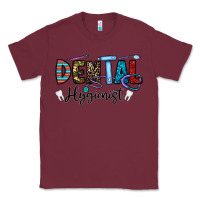 Burgundy dental hygienist Classic Tee - CowhideDigitalArt
