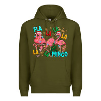 Army Green christmas fla la la la la mingo Premium Hoodie - MaliasSmallBusiness