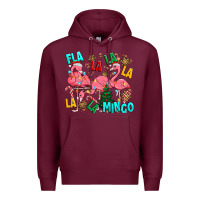 Burgundy christmas fla la la la la mingo Premium Hoodie - MaliasSmallBusiness