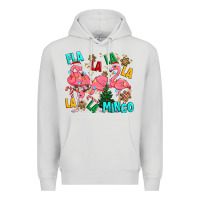 Dove Grey christmas fla la la la la mingo Premium Hoodie - MaliasSmallBusiness