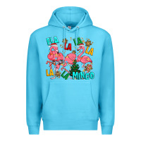 Ocean Blue christmas fla la la la la mingo Premium Hoodie - MaliasSmallBusiness