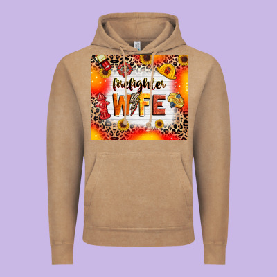 Firefighter Wife Vintage Hoodie Designed By Ranaportraitstore