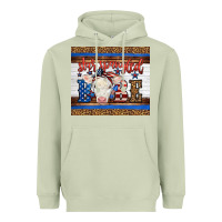 Matcha Western Star Spangled Baby Cow Heavyweight Hoodie - LillyAllenDesigns