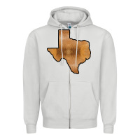 Dove Grey Texas Map Western Horsehide Pattern Zipper Hoodie - Bettercallsaul