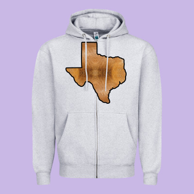 Texas Map Western Horsehide Pattern Zipper Hoodie Designed By Bettercallsaul