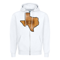 White Texas Map Western Horsehide Pattern Zipper Hoodie - Bettercallsaul
