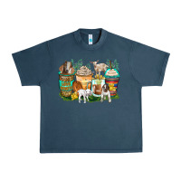 Midnight Navy goats coffee cups Urban Heavy Tee - Zillion Design Studio