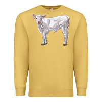Antique Gold charolais calf Premium Sweatshirt - LillyAllenDesigns