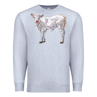 Heather Grey charolais calf Premium Sweatshirt - LillyAllenDesigns