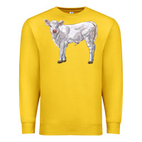 Lemon charolais calf Premium Sweatshirt - LillyAllenDesigns