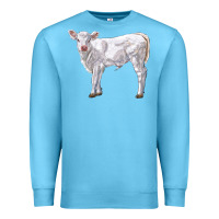 Ocean Blue charolais calf Premium Sweatshirt - LillyAllenDesigns